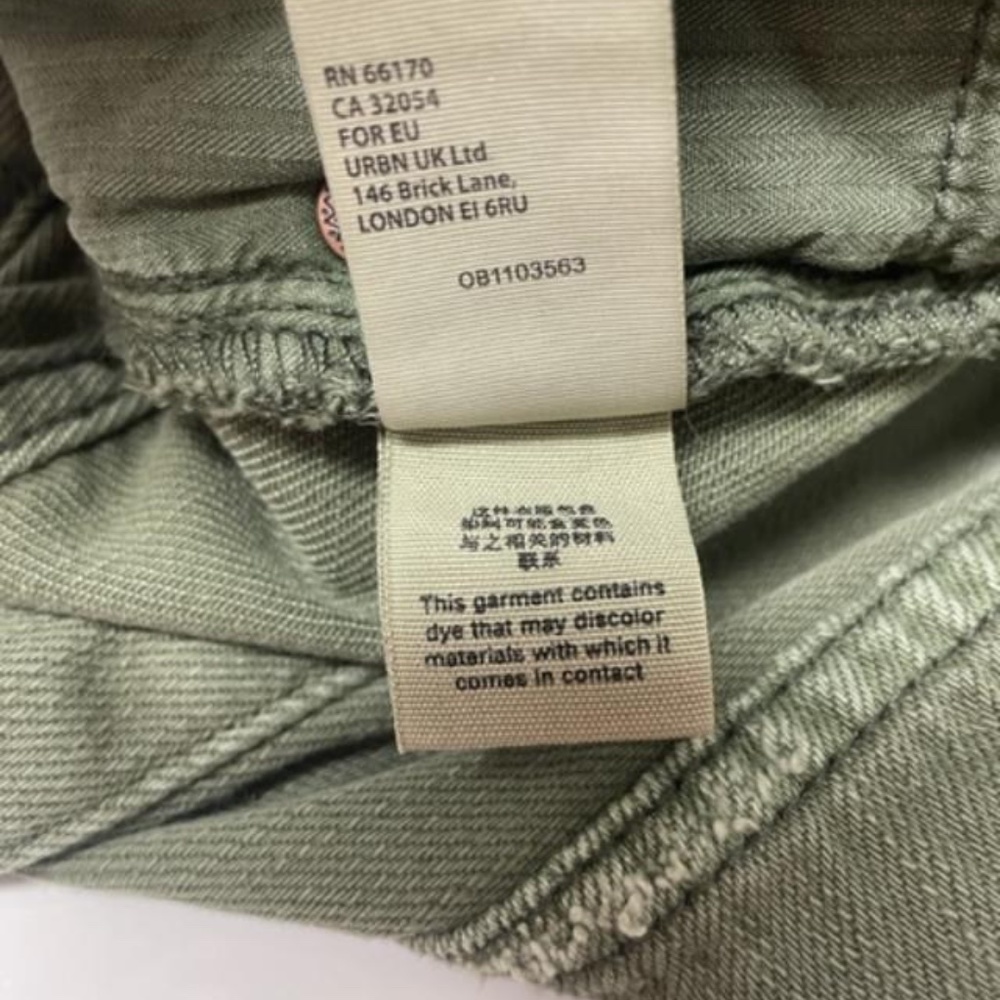 NWT $68 We The Free People Sage Green Distressed Hi-Rise Shorts - Picture 7 of 11